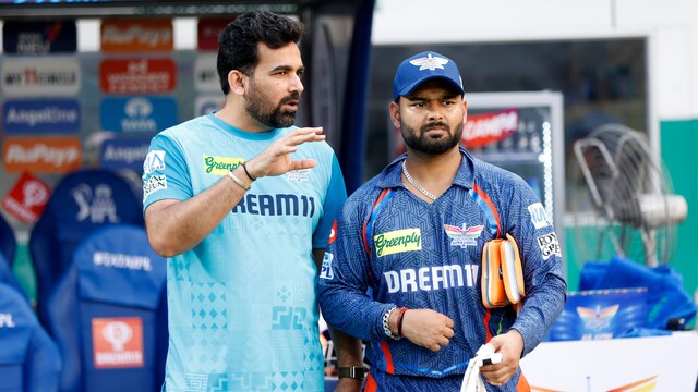 Mentor Zaheer Khan (left) with LSG skipper  Rishabh Pant. (BCCI Photo) 