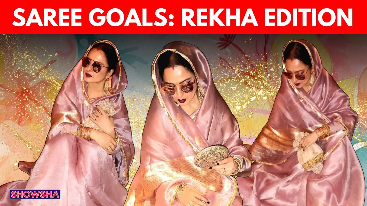 Rekha Slays At 70 In A Manish Malhotra Banarasi Silk Saree Proving She’s Every Bit A Fashion Legend