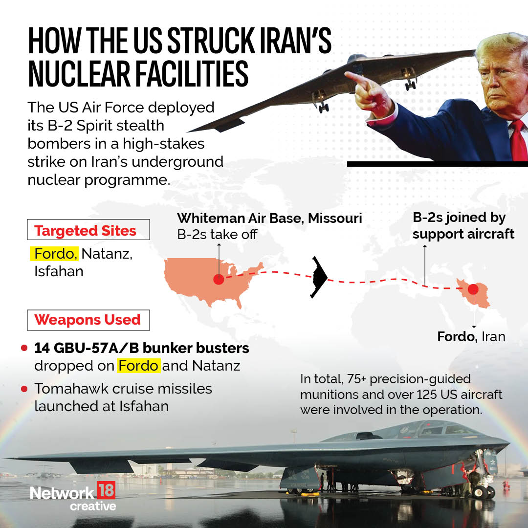 All about US strikes on three Iranian nuclear sites All about US strikes on three Iranian nuclear sites