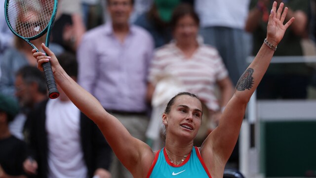 Aryna Sabalenka at the French Open (AFP)