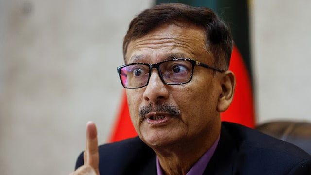 Bangladesh Foreign Adviser Touhid Hossain spoke to media in Dhaka on Wednesday. (Reuters)