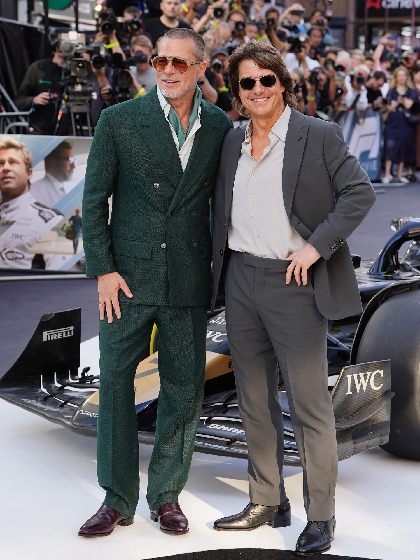 Brad Pitt And Tom Cruise Reunite At F1 Premiere In London After Over