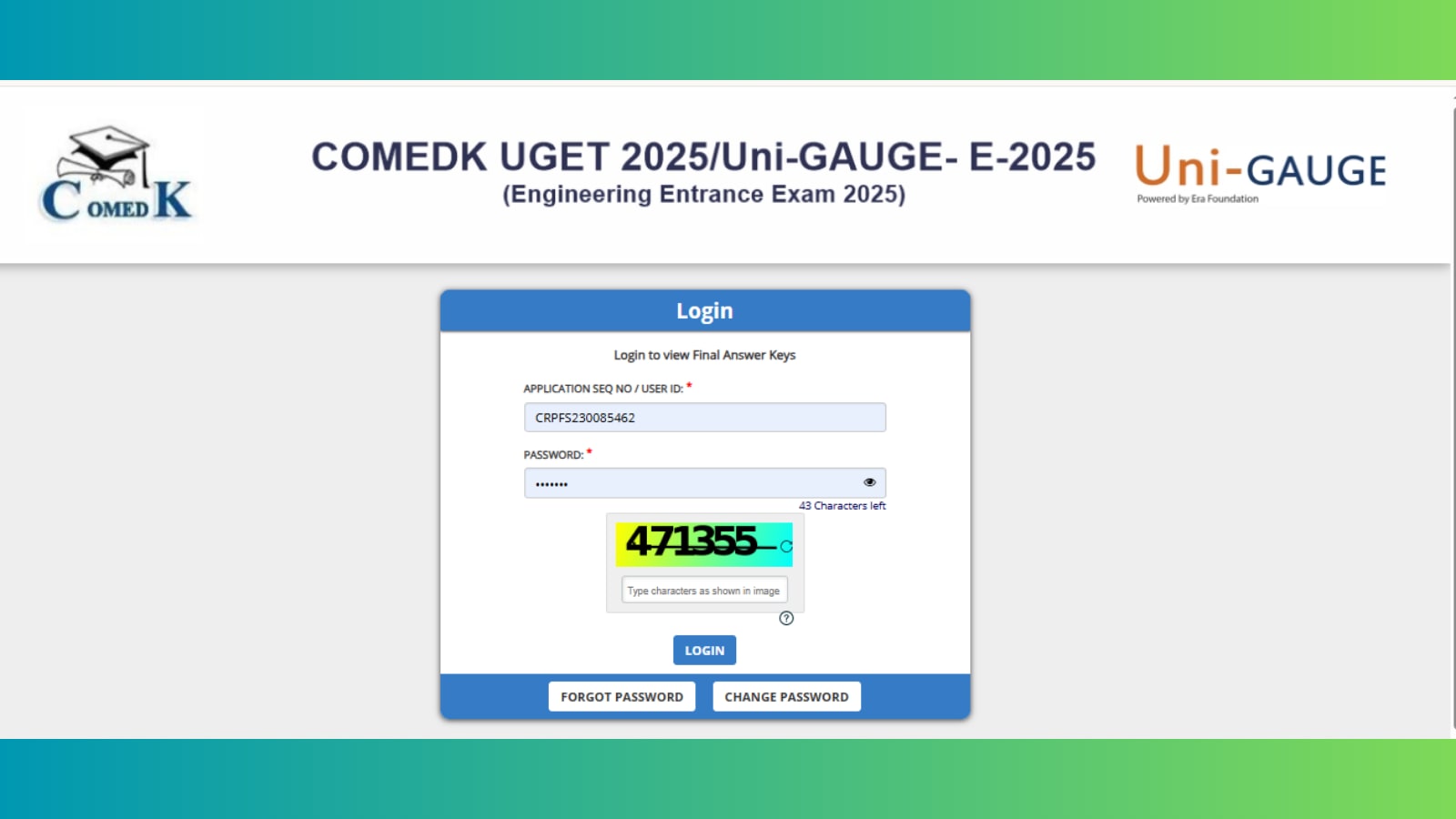 COMEDK UGETResult 2025 Declared: Direct Link To Download Scorecards Here