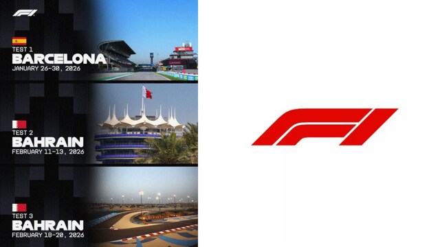 Formula One's 2026 testing schedue (X)