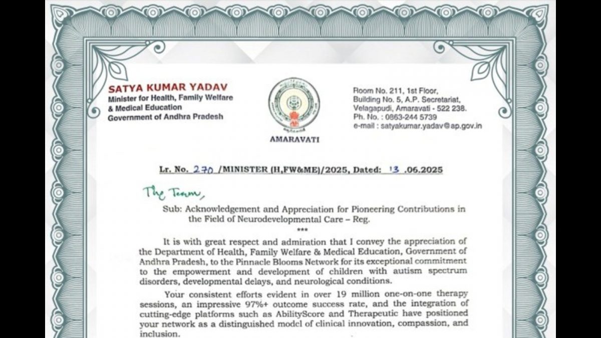 India's Andhra Pradesh Endorses Child Development Therapy Program