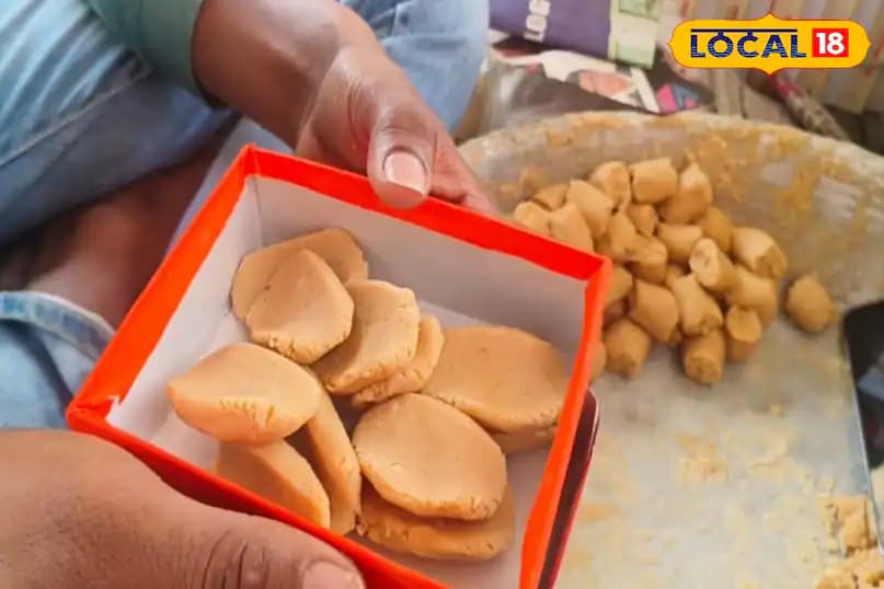 The shop has been running for over 35 years and is widely trusted for its consistent taste and quality. What started as a small local outlet has now gained popularity across districts. Orders come in from nearby areas, and the pedas are sent out with special packaging to ensure they stay fresh during transit. (News18 Hindi) The shop has been running for over 35 years and is widely trusted for its consistent taste and quality. What started as a small local outlet has now gained popularity across districts. Orders come in from nearby areas, and the pedas are sent out with special packaging to ensure they stay fresh during transit. (News18 Hindi)