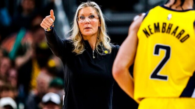 Indiana Pacers' assistant coach, Jenny Boucek (X)
