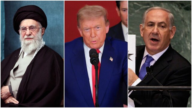 Iran's Supreme Leader Ayatollah Ali Khamenei, US President Donald Trump and Israeli Prime Minister Benjamin Netanyahu. (AP file photos)