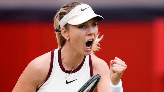 Katie Boulter was on the receiving end of a harassment campaign. (Jordan Pettitt/PA via AP)