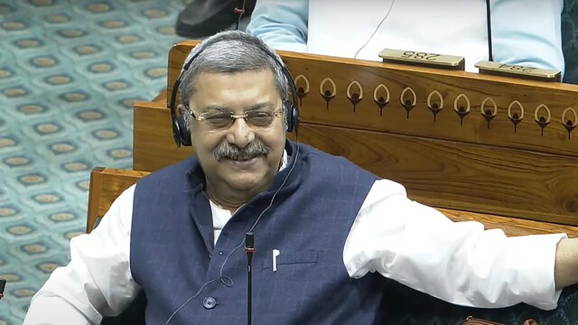 TMC MP Kalyan Banerjee in the Lok Sabha. (PTI file photo)