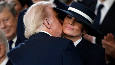 US President Donald Trump with his wife Melania Trump. AP Photo)