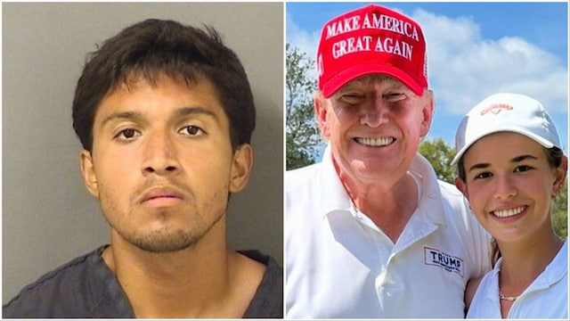 Anthony Thomas Reyes (L)/Donald Trump with his granddaughter Kai Madison Trump (R) (Photos: Social Media/AP)