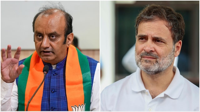 Sudhanshu Trivedi (L)/Rahul Gandhi (R) (Photos: PTI)