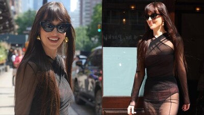 Dakota Johnson Steps Out In A Sheer Black Dress After Breakup With Chris  Martin | Lifestyle News - News18