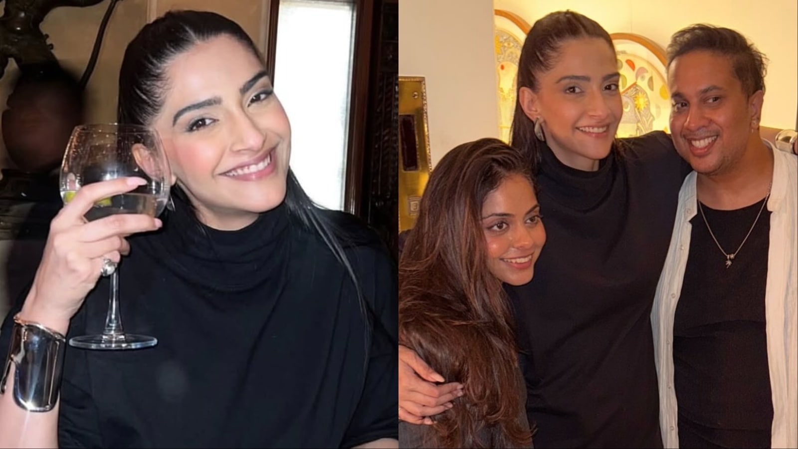 Sonam Kapoor Celebrates 40th Birthday in Stylish Black Outfit