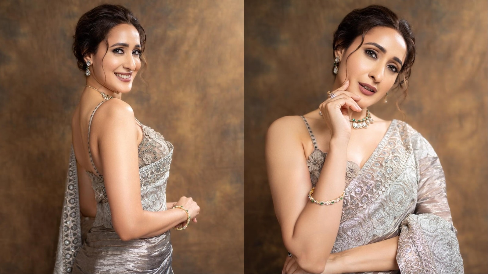 Pragya Jaiswal Shines Bright In A Silver Saree At Telangana Gaddar Film Awards | Lifestyle News