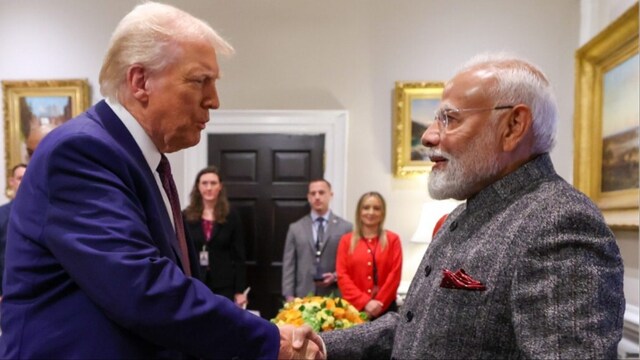 A file photo of PM Modi with Donald Trump (PTI)