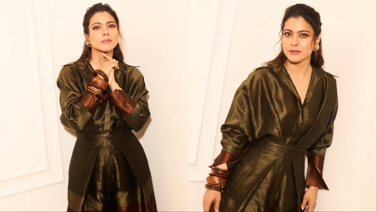 Kajol’s Sculpted Olive Jumpsuit Is A Tribute To India’s Rich Textile Legacy | Lifestyle News