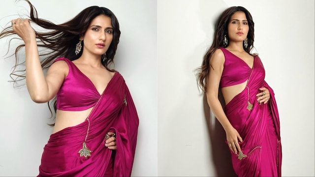 Fatima Sana Shaikh Wows In Gulkand Pink Saree At Aap Jaisa Koi Trailer Launch | Lifestyle News - News18