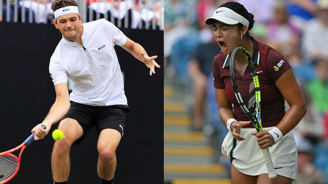 Collage of Alexandra Eala images highlighting career moments