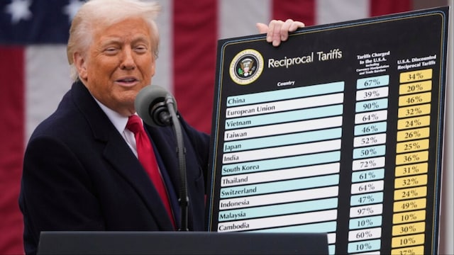 Donald Trump speaks during an event to announce new tariffs in the Rose Garden at the White House (File photo/AP)