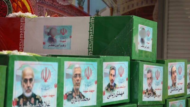 Iranian state media have released the first photos of the coffins of senior military commanders and officials killed in Israeli airstrikes. (X)