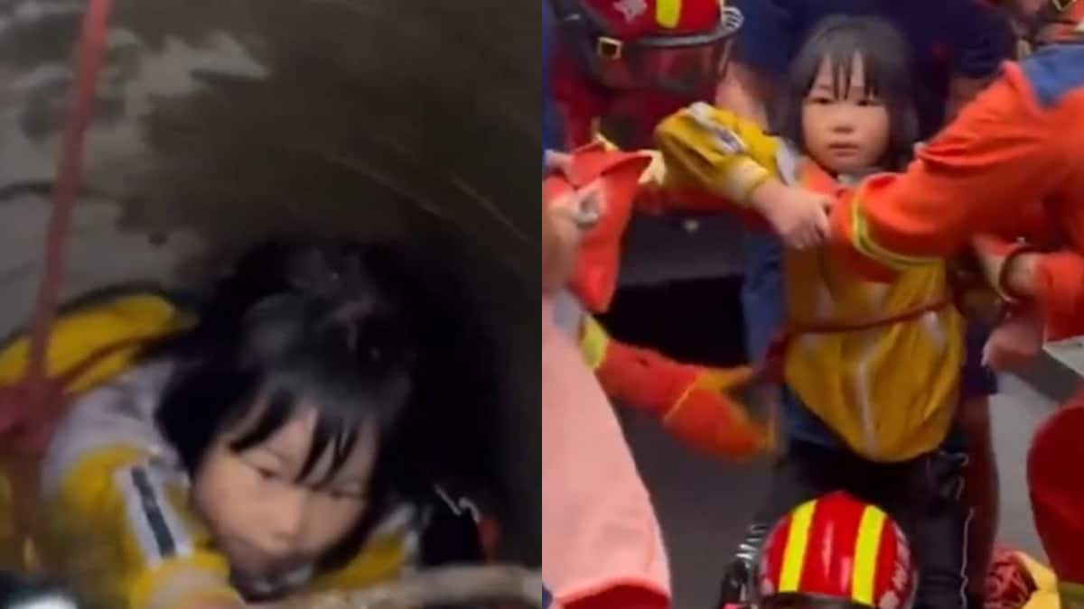 Caught On Camera: Miracle Rescue Of 8-Year-Old Girl Swept Into Sewer During China Floods