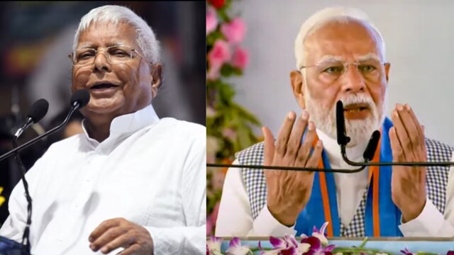 RJD patron Lalu Yadav and PM Narendra Modi. (File)