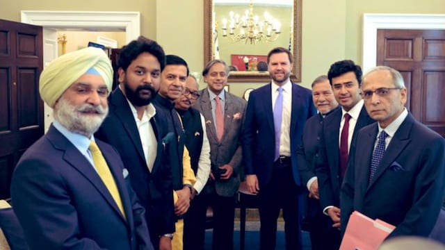Shashi Tharoor Meets JD Vance In Washington, Discusses India-US Strategic Ties
