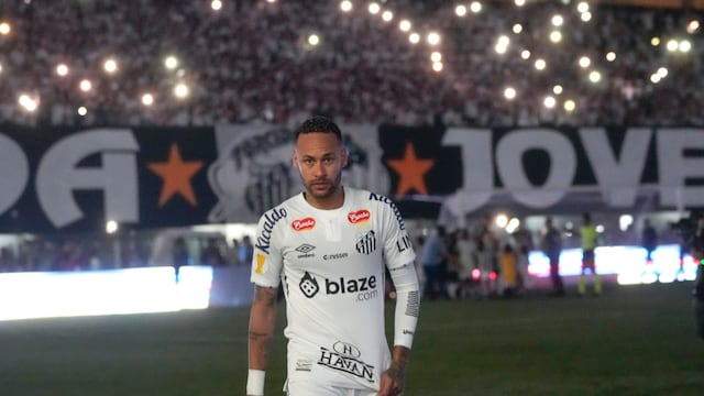 Neymar at Santos. (AP)