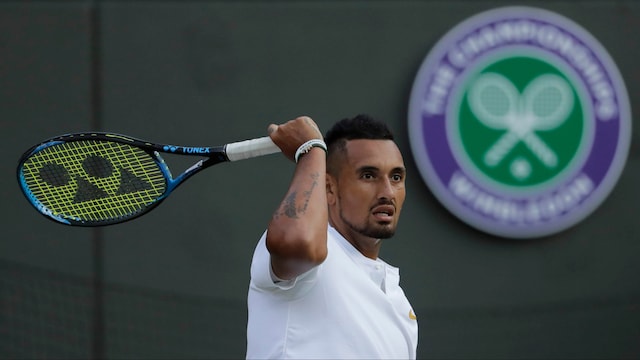 Nick Kyrgios at Wimbledon (AP)