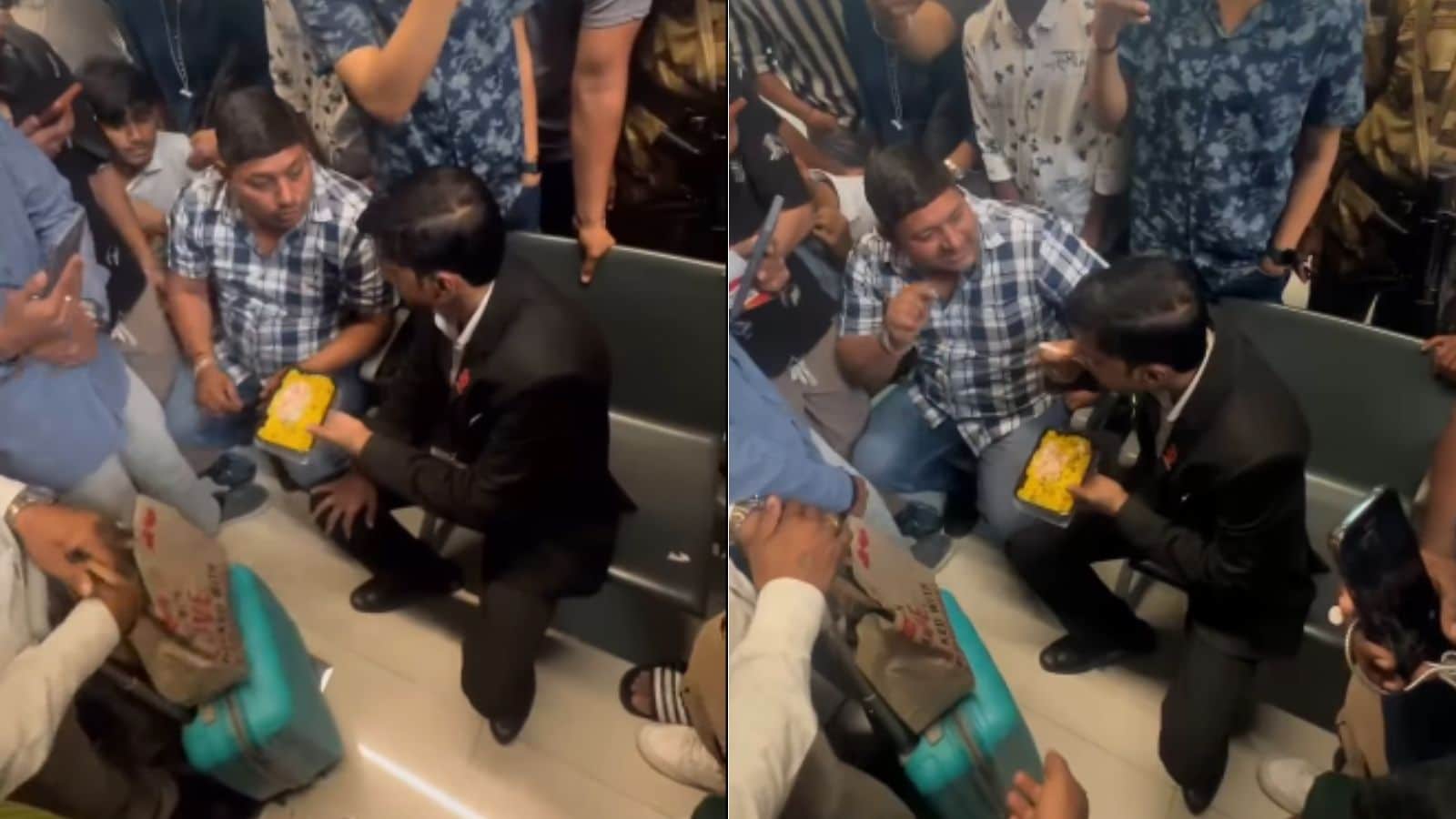 SpiceJet Passengers Protest Food Quality At Pune Airport, Force Airline Staff To Eat Meal | Watch
