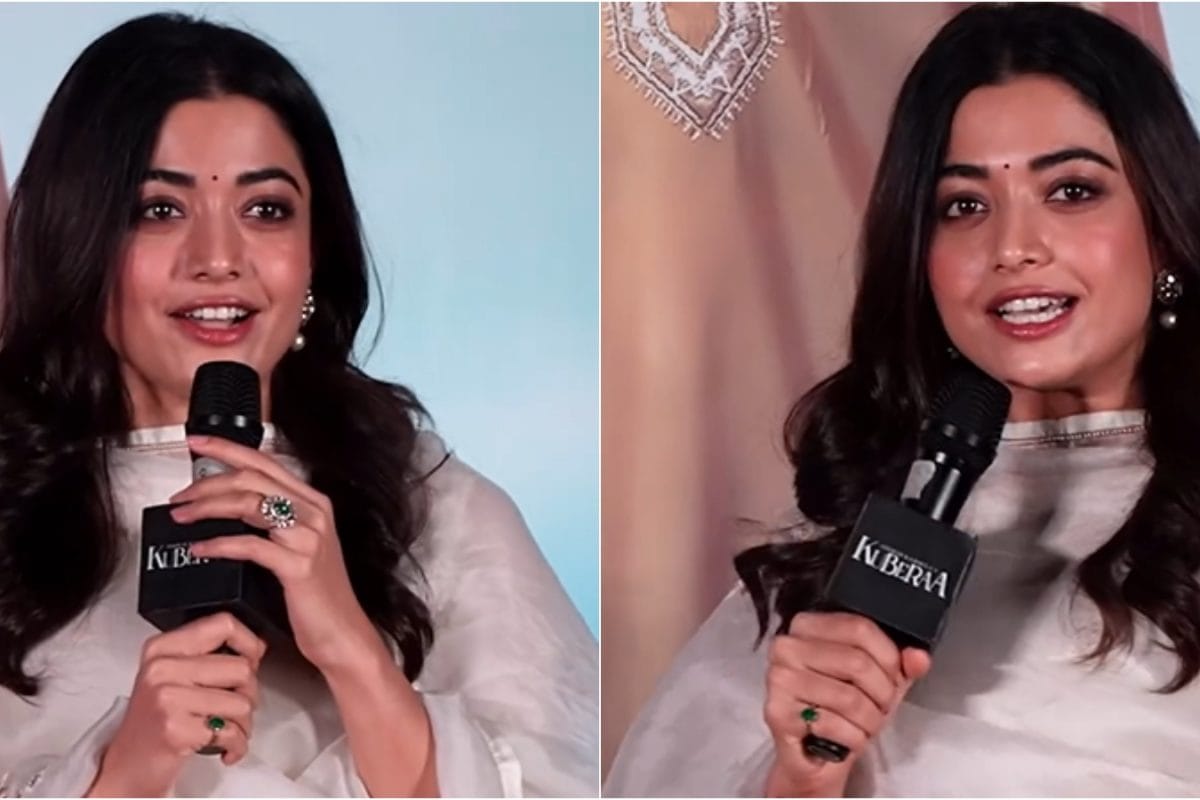 Rashmika Mandanna Steals The Spotlight In A White Sharara At Kuberaa Song Launch