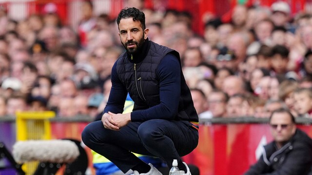 Manchester United manager Ruben Amorim (AP)