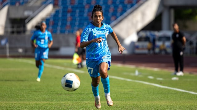Indian women's football team's Soumya Guguloth  (X/AIFF)
