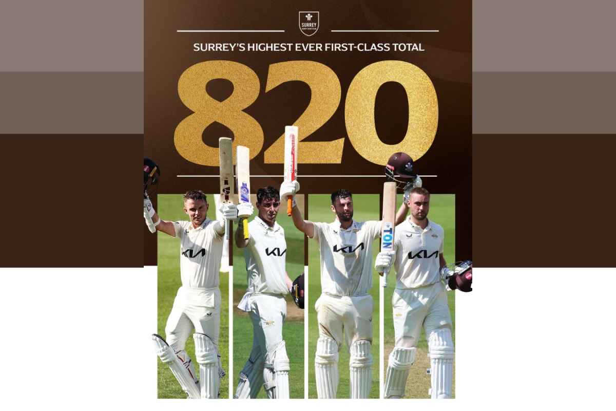 Surrey Shatter 126-Year Records With 820/9 Declared Against Durham