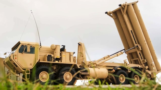 US Army Terminal High Altitude Area Defense (THAAD) weapon system is seen on Andersen Air Force Base (Reuters image)