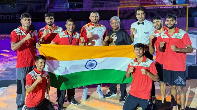 The Indian boxing contingent at the Seychelles National Day Boxing Tournament. (X) 