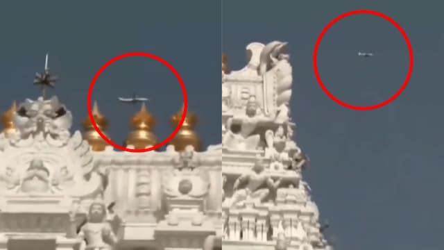 Aircraft spotted flying over the Lord Sri Venkateswara Swamy temple, Tirumala | Image.X