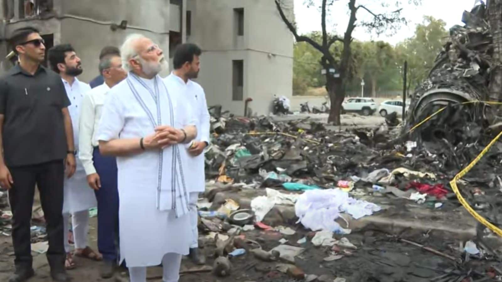 Ahmedabad Plane Crash Live Updates: PM Modi Visits Crash Site.