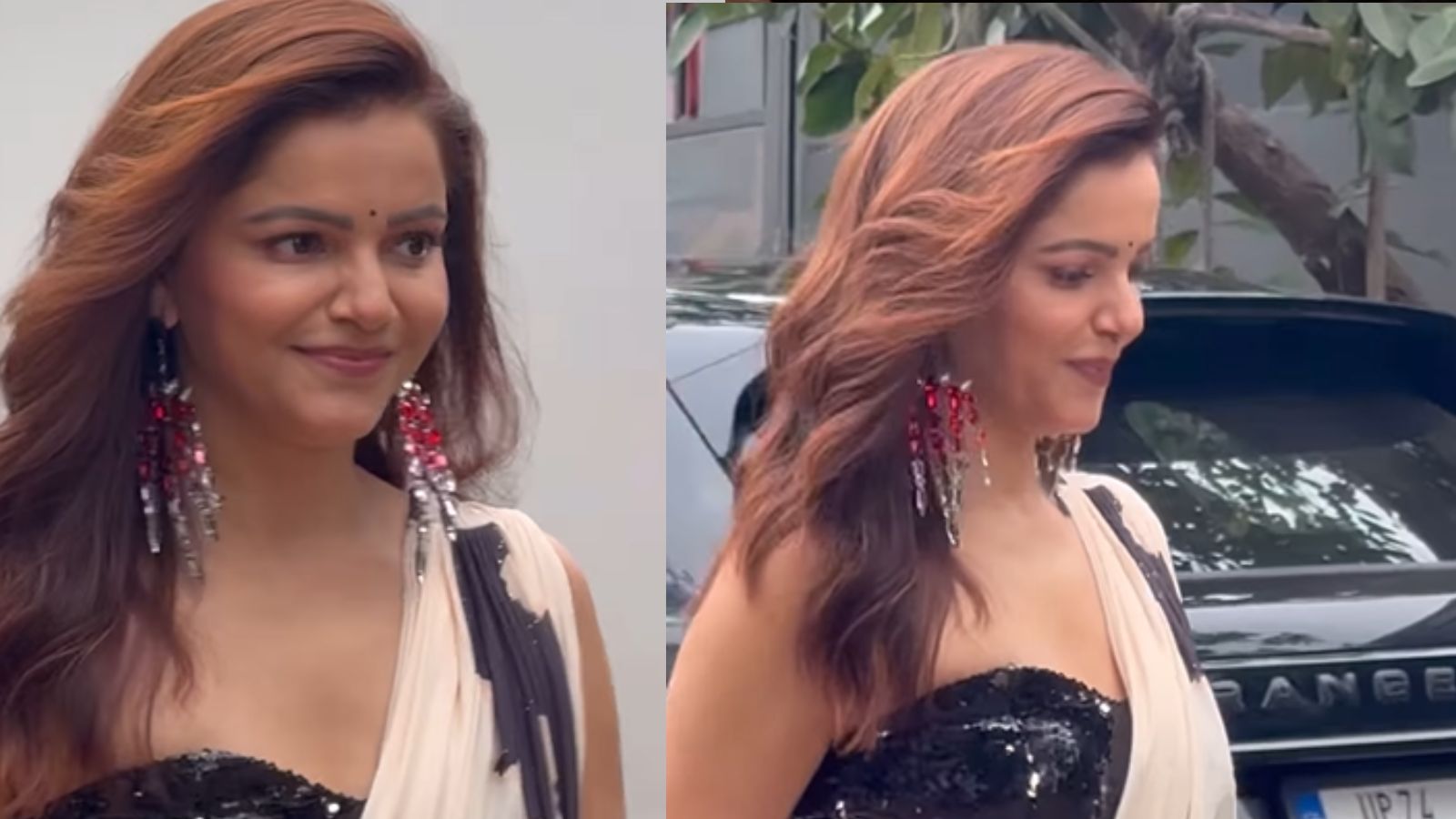 Rubina Dilaik Spotted at Laughter Chefs Sets, Greets Paparazzi