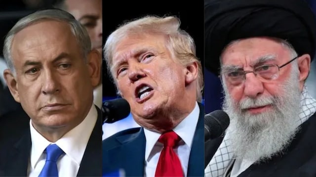 Israel PM Netanyahu, US President Donald Trump and Iran Supreme Leader Khamenei | AP Image
