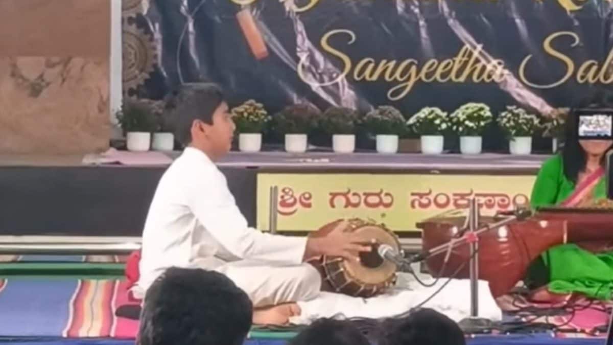 Nithin Kamath Cheers Son's Mrudanga Performance in Bengaluru