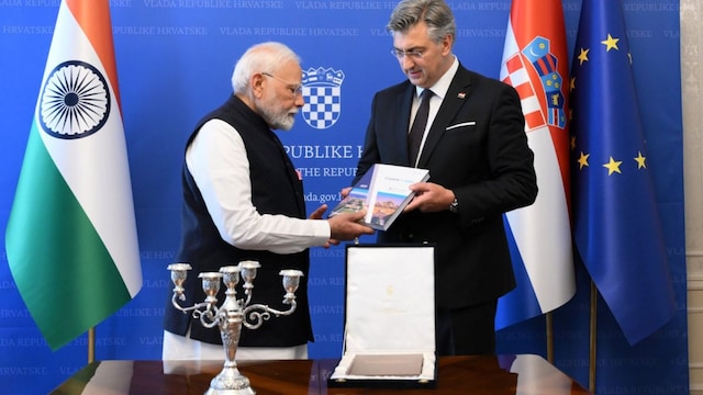 PM Modi Receives 'Special Gift' From Croatian Counterpart. (X/@narendramodi)