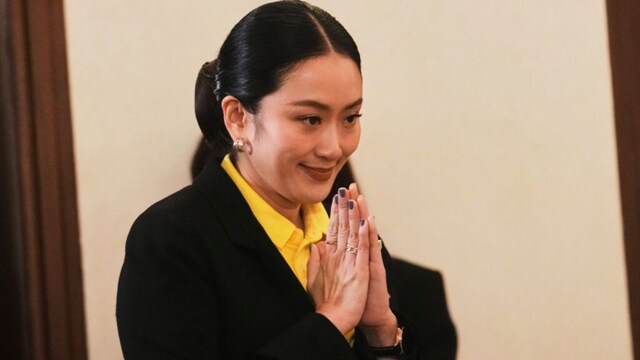 The audio, which surfaced earlier this week, captures PM Paetongtarn negotiating border tensions with Cambodia's Senate President Hun Sen (AP)
