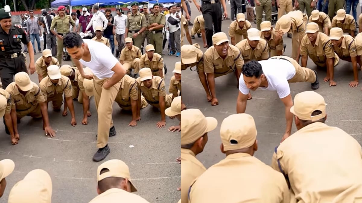 Varun Dhawan Joins Cadets for Push-Up Challenge on 'Border 2' Set