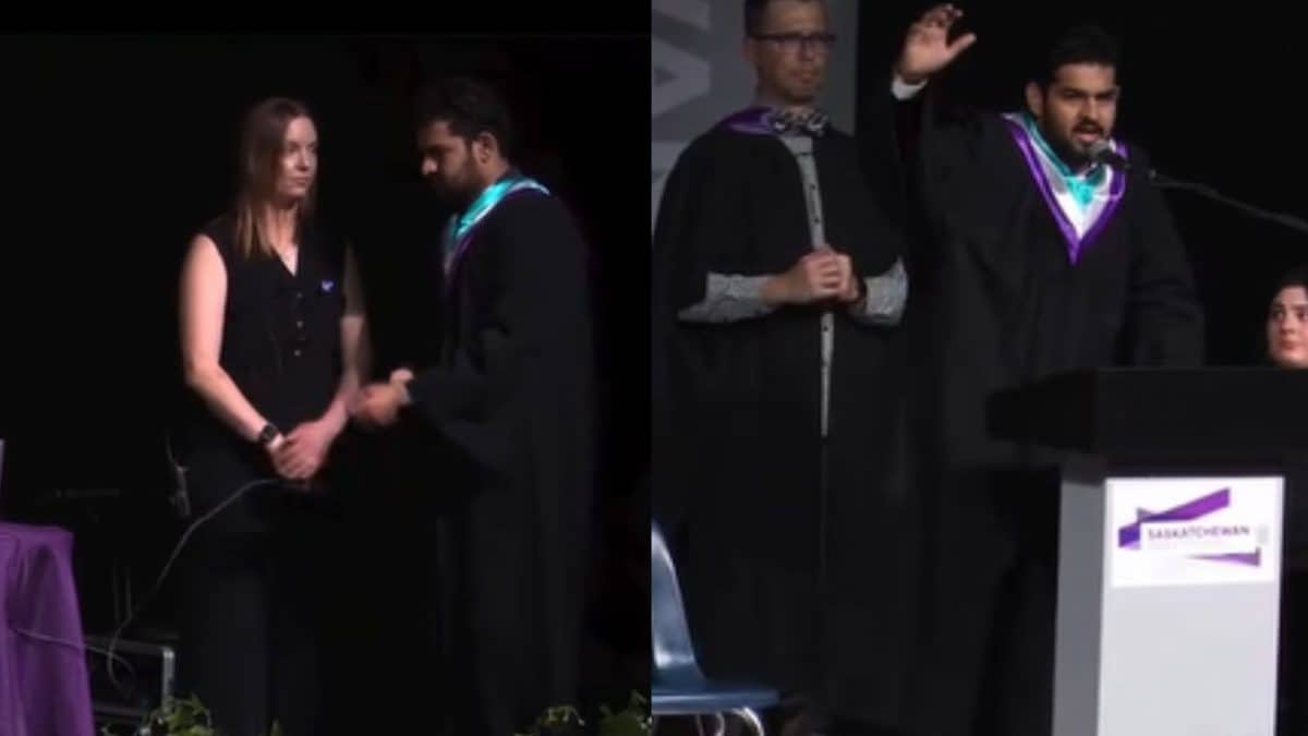 Watch: Indian Student Chants ‘Shankar Bhagwan Ki Jai’ At Graduation In Canada Watch: Indian Student Chants ‘Shankar Bhagwan Ki Jai’ At Graduation In Canada
