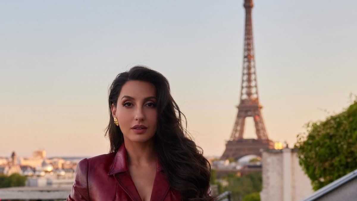 Nora Fatehi Attends Paris Fashion Week in Stylish Look