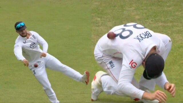 Ben Duckett threw a ball that hit Harry Brook on his ribs (Picture credit: Screengrab from X)