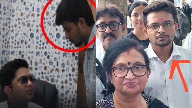 BJP shared pictures of the accused with TMC leaders Abhishek Banerjee and Chandrima Bhattacharya. (Amit Malviya/X)